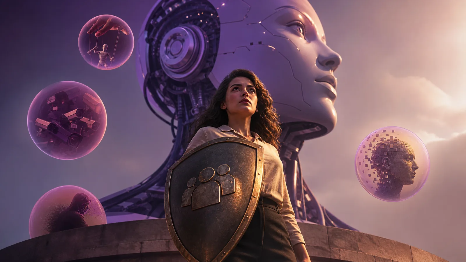 Ilustração de capa: Perigos da inteligência artificial: os 4 riscos reais e como se proteger